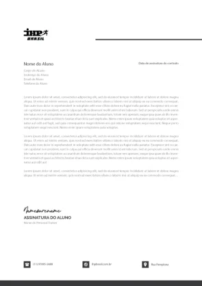 Modelo de contrato para Personal Trainer e cliente